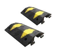 Electrical Cord Cover Rubber, 2 Pack of 1 Channel Cable Ramp Wire Protector, Speed Bumps for Road Cable Cover 22046 Lbs for Road for Indoor Outdoor