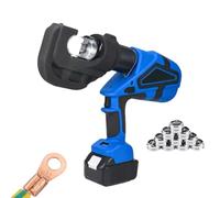 Electrical Crimping Tool 5000mAh, 120kN Output Force, 13 Thickened Dies, LED Digital Display for Effective Electrical Connections