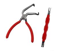 Electrical Disconnect Pliers Set - Straight & Elbow Quick-Release Connector Pliers for Automotive Wiring, Carbon Steel, Non-Slip Grip, 190mm/210(2PCS B)