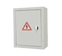 Electrical Distribution Box Featuring IP54 Waterproof Design, Stainless Steel 201 Material, Secure Metal Lock Cylinder, Removable Mounting Plate, and Cable Management Ducts