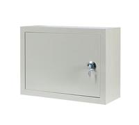 Electrical Enclosure Box with Key Lock, IP65 Waterproof Junction Box, Wall-Mounted with Pre-Drilled Cable Holes & Mounting Base Plate for Indoor/Outdoor Use