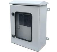 Electrical Enclosure Cold-Rolled Steel, Weatherproof Outdoor Electrical Junction Box Waterproof, Double-Layer Door Design, Viewing Window(60x50x30 cm/24x20x12 in)