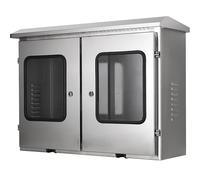 Electrical Enclosure Double-Door, Weatherproof Outdoor Metal Electrical Junction Box Waterproof, Viewing Inspection Window, IP55(80x60x30 cm/31x24x12 in)