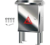 Electrical Enclosure Stainless Steel, Weatherproof Outdoor Metal Electrical Junction Box, Waterproof Box with Flip-Top Lock and Feet(50x40x18 cm/20x16x7 in)