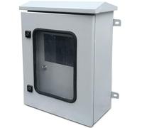 Electrical Enclosure, Weatherproof Outdoor Electrical Junction Box Waterproof, Cold-Rolled Steel, Double-Layer Door, Inspection Window(80x60x30 cm/31x24x12 in)