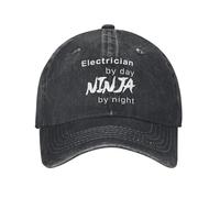 Electrical Engineer Ninja Baseball Cap Vintage Distressed Washed Theatre Job Title Snapback Hat Unisex Outdoor Summer Adjustable Cotton,for All Seasons