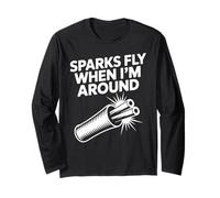 Electrical Engineer Sparks Fly When I'm Funny Electrician Long Sleeve T-Shirt