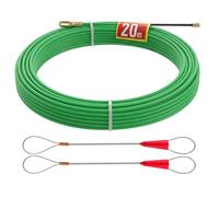 Electrical Fish Tape 20m | 4.0 mm Wire Fish Tape Wire Puller | Wire Snake for Running Wire through Wall | Retractable Cable Pulling Tools with 2 Guide Springs | Wire Feeder