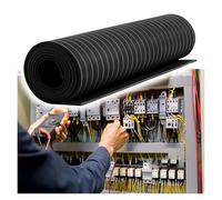 Electrical Insulating Safety Mat, High Voltage Waterproof Non-Conductive Floor Mat for Electrical Distribution Rooms and Hazardous Areas