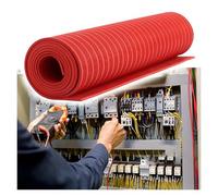 Electrical Insulating Safety Mat, High Voltage Waterproof Non-Conductive Floor Mat for Electrical Distribution Rooms and Hazardous Areas