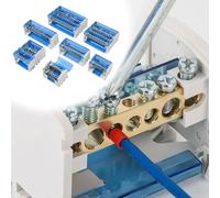 Electrical Junction Box DIN Rail Mount 125A High Current Safe Distribution for Industrial Power Control Systems Applications