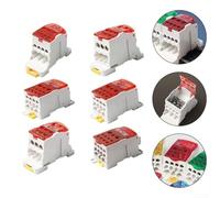 Electrical Junction Box Terminal Block 80A to 500A Power Distribution Connector with DIN Rail Mount and Flame Retardant Base for Secure Connections (500A)