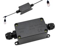 Electrical Junction Box, Waterproof Dustproof Connector Housing, 2/3 Way Plug Protection Case with Safe Wiring Feature, Outdoor Power Accessory, Roof Use for Garden and Pathway Lighting