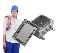 Electrical Junction Box, Waterproof & Dustproof Metal Enclosure with Mounting Plate for Outdoor/Indoor Power Distribution