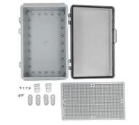 Electrical Junction Box Weatherproof Hinged Cover Project Box IP67 Rated ABS Plastic Enclosure with Mounting Plate for Outdoor Electronics Marine Applications 175x275x110mm