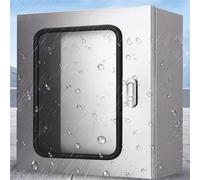 Electrical Junction Box, Weatherproof Outdoor Enclosure with Viewing Window, Heavy Duty Waterproof Stainless Steel - 450x300x150mm, 1.2mm Thick