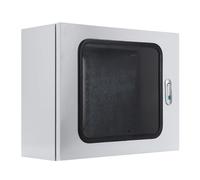 Electrical Junction Box with Viewing Window, Waterproof, Lockable, Mounting Plate Included for Secure Outdoor and Industrial Use