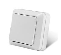 Electrical Light Switch,Wall Switch 3pcs Standard Plastic Rocker Switch Wall Surface 2 Gang 1 Way Button Light On/Off Classic(Silver)