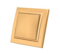 Electrical Light Switch,Wall Switch On/Off AC Flame Retardant Standard Wall Rocker Switch Classic Button Light 1 Gang Way Spray Plastic Panel(Green)