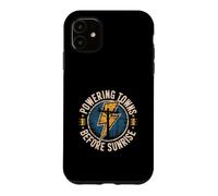 Electrical Lineman Powering Towns Before Sunrise Case for iPhone 11