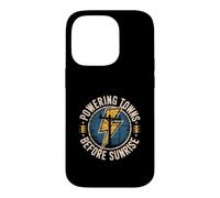 Electrical Lineman Powering Towns Before Sunrise Case for iPhone 14 Pro