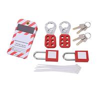 Electrical Lockout Tagout Kit, Safety Padlock Set with Rustproof Materials, Includes Tag Hasp and Writable Labels - Durable Nonconductive Locks, Industrial Safety Equipment, Idea
