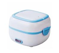 Electrical Lunch Box, 1L Mini Rice Cooker Portable Bento Box 200W Food Warmer Lunch Box Cost Warmer Meal Heating for Cooking Dampen,Blue
