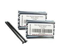 Electrical Machine Screws M3.5mm x 50mm for Switches or Sockets in Black Nickel Finish 2x10 (20) pack