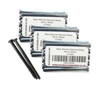 Electrical Machine Screws M3.5mm x 50mm for Switches or Sockets in Black Nickel Finish 3x10 (30) pack