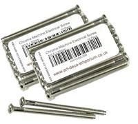 Electrical Machine Screws M3.5mm x 50mm for Switches or Sockets in Chrome Finish 2x10 (20) Pack