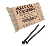 Electrical Machine Screws M3.5mm x 75mm for Switches or Sockets in Black Nickel Finish 10 Pack