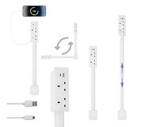 Electrical Outlet Extender,Features Usb-A, Usb-C, And 2 Ac Outlets, Wall Outlet Extender,Power Socket Expander,Extends 17"-27", Rotates 180°,Use Behind Couches, Nightstands, Desks（British Standard）