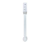Electrical Outlet Extender Stick with USB Ports, Behind the Couch Electric Plug, Long Stick Surge Protector with USB Port and Ac Plug, 180° Rotating Power Strip Extends 22"-34"(1pc)