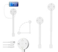 Electrical Outlet Extender with Extendable Stick. Features USB-A, USB-C, and 3 AC Outlets, 180° Rotating Power Socket Extender - Use Behind Couches, Nightstands, Bedroom (Pack of one)