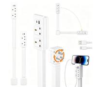 Electrical Outlet Extender with USB-A USB-C, Rotating Power Socket Expander