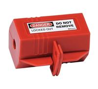 Electrical Outlet Lockout Systems, 88.90mm x 50.80mm x 88.90mm x 50.80mm, Red