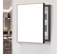 Electrical Panel Cover 12"/ 14"/ 16"/ 18"/ 20"/ 24" Circuit Breaker Panel Covers, Black/White/Gray Electrical Panel Cover Cabinet, Hide Meter Electric Meter Box(White,50 x 60cm (19 3/4" x 23 5/8"))
