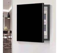 Electrical Panel Cover 12"/ 14"/ 16"/ 18"/ 20"/ 24" Circuit Breaker Panel Covers, Black/White/Gray Electrical Panel Cover Cabinet, Hide Meter Electric Meter Box(Black,40 x 50cm (15 3/4" x 19 3/4"))