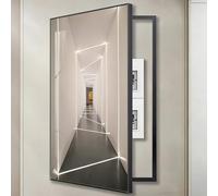 Electrical Panel Cover Decorative,Breaker Box Cover Decorative,Fuse Box Cover Cabinet Aluminum Alloy Outer Frame,Hide Meter Electric Meter Box Decorative Painting(L,50cm*70cm(19.6 * 27.5IN))