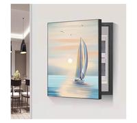 Electrical Panel Cover, Decorative Indoor Breaker Box Cover, Wall Mounted Fuse Box Cover Cabinet for DIY, Hotel, Home, Offices BUJNIE(D,45x55cm/17.7x21.6in)