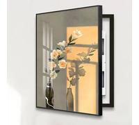Electrical Panel Cover Decorative, Painting Hidden Circuit Breaker Panel Fuse Box Cover Cabinet, Meter Box Decorative, Crystal Porcelain Painting with Ps Frame(E,60X80CM/23.6x31.5in)