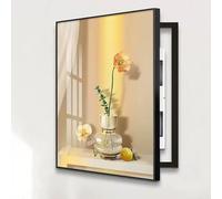 Electrical Panel Cover Decorative, Painting Hidden Circuit Breaker Panel Fuse Box Cover Cabinet, Meter Box Decorative, Crystal Porcelain Painting with Ps Frame(H,60X80CM/23.6x31.5in)