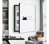 Electrical Panel Cover Decorative Wall Mounted Hidden Meter Meter Box Decorative Painting, Fuse Box Cover Cabinet Crystal Porcelain Painting(3-left,60 * 80cm/23.6 * 31.5in)