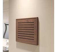 Electrical Panel Cover Electrical Panel Cover with Hole, Vertical Switch Panel Lid Decorative Door Hide Wall, Solid Wood Indoor Fuse Box Cover/Distribution Box(Brown,W55xH45cm(21.7x17.7))