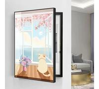 Electrical Panel Cover for Circuit Breakers - Stylish Home Décor for Discreet Electronics Management in Living Room