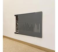 Electrical Panel Cover Sliding Electrical Panel Cover with Self Adhesive Rail, Extra Thin Electric Meter Box Cover Decorative Wall, Home Fuse Box Cover for Bedroom(Gray4,55 x 45cm-21.7 x 17.7")