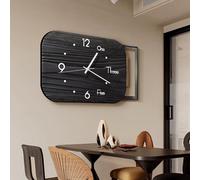 Electrical Panel Cover with Analog Clock, Sliding Design for Decorative Wall Art, Hides Fuse Box