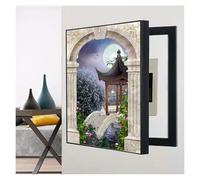 Electrical Panel Fuse Switch Flip Left Meter Box Decorative Painting Circuit Breaker Protector Hotel Bedroom(C,60x70cm)