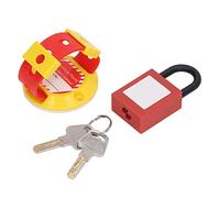 Electrical Panel Handle Lockout Kit with Nylon Beam Padlock for Industrial Switch Isolation