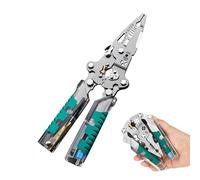 Electrical Pliers with Voltage Detector, Wire Strippers, Folding Screwdriver, Insulated Multitool for Cutting and Pulling Wires, Voltage Tester, 12-in-1 Tool